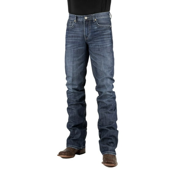 Stetson Western Jeans Men Rocker 32 x 36 Dark Wash 11-004-1014-5000 BU