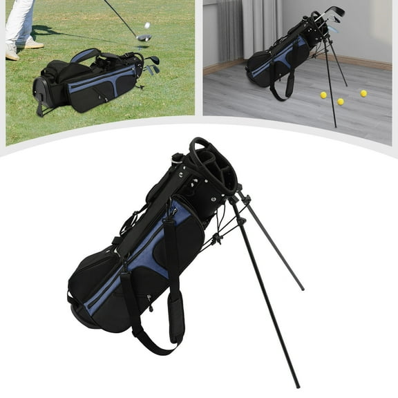Golf Stand Bag -Golf Bag with 3 Dividers & 5 Pockets, Adjustable Shoulder Strap, Stable Stand for Driving Range, Par 3 & Executive Courses
