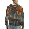 thumbnail image 7 of Lsque White Horse Autumn Birch Pattern Casual Women's Hoodie,Hooded Sweatshirt with Kangaroo Pocket,Pullover Hoodie with Eye-catching Drawstrings-Medium, 7 of 7