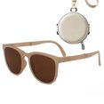 thumbnail image 1 of Folding Sunglasses Trendy Unisex - Compact Sunglasses Driving Glasses with Case, 1 of 8