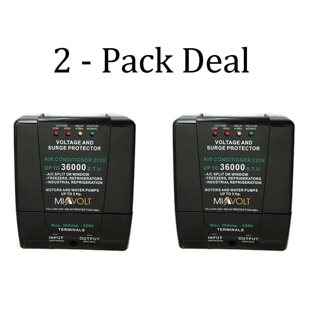 2 Pack Voltage Surge Protector Split A/C brownout Refrigerators 6600W