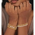 thumbnail image 4 of Gold Beaded Bracelets for Women, 14K Real Gold Plated Jewelry for Women Dainty Pearl Bead Bracelets Stack, Non Tarnish Trendy Stackable Ball Cross Stretch Bracelet Set Fashion Accessories Gifts, 4 of 18