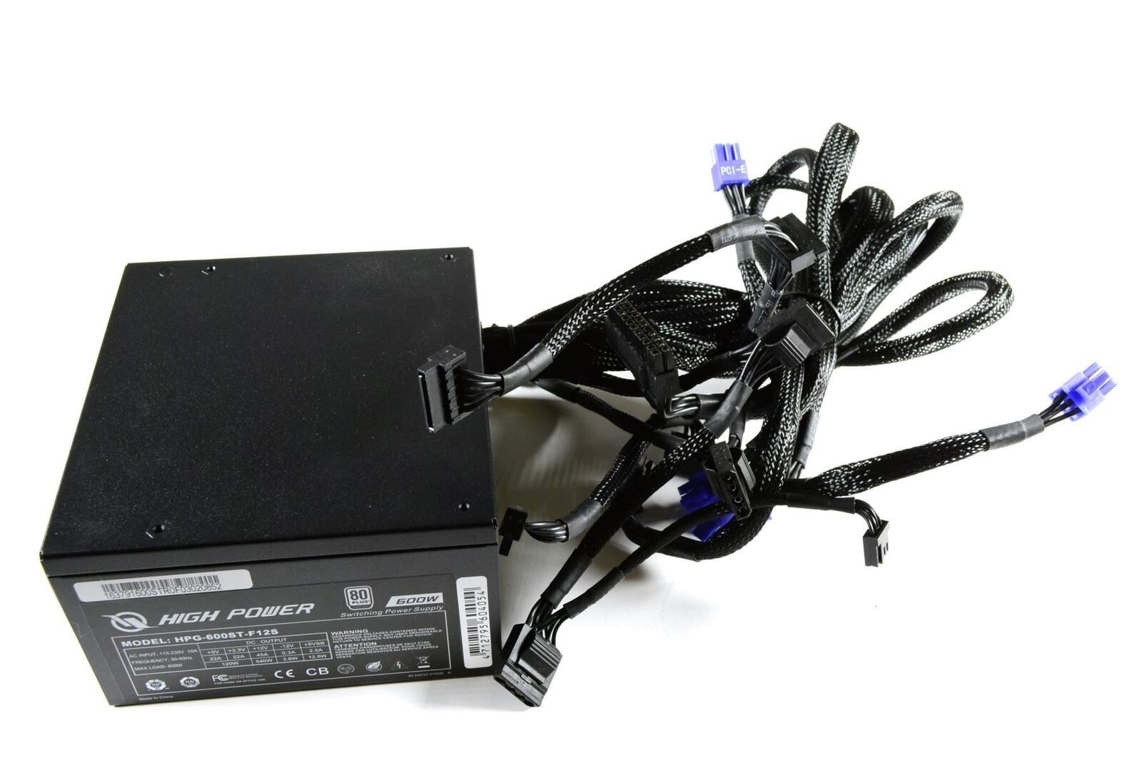 High Power HP1J600GDF12S ATX 600W Switching Power Supply PSU 115230V