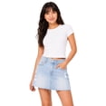 thumbnail image 3 of No Boundaries Denim Mini Skirt, Women's XXS-XXL, 3 of 6