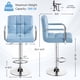 thumbnail image 3 of Juego de 4 Bancos de Bar Ajustables Giratorios Azules Yaheetech, 3 of 9