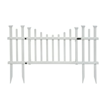 Zippity Outdoor Products Manchester No-Dig Vinyl Fence Kit (42in x 92in ...