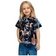 thumbnail image 4 of LIBRCLO Teen Button Down Shirts for Boys Size 14 Years Short Sleeve Summer Beach Shirts Casual Cowboy Prints Shirt Navy, 4 of 8