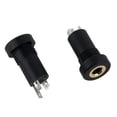 thumbnail image 4 of MYG 2 Pcs 3.5mm Audio Jacks Aux Socket Stereo 3 Pole Panel Mount Adapter Black, 4 of 9