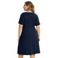 thumbnail image 5 of Plus Size Dress For Women, Spring Casual Midi Dress With Pocket And Sleeve, 5 of 5