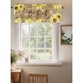 thumbnail image 2 of Valances for Windows Sunflower Bee Kind Rod Pocket Cafe Window Treatments Valance Curtains for Kitchen Bathroom Laundry Basement Windows 42"x12", 2 of 9