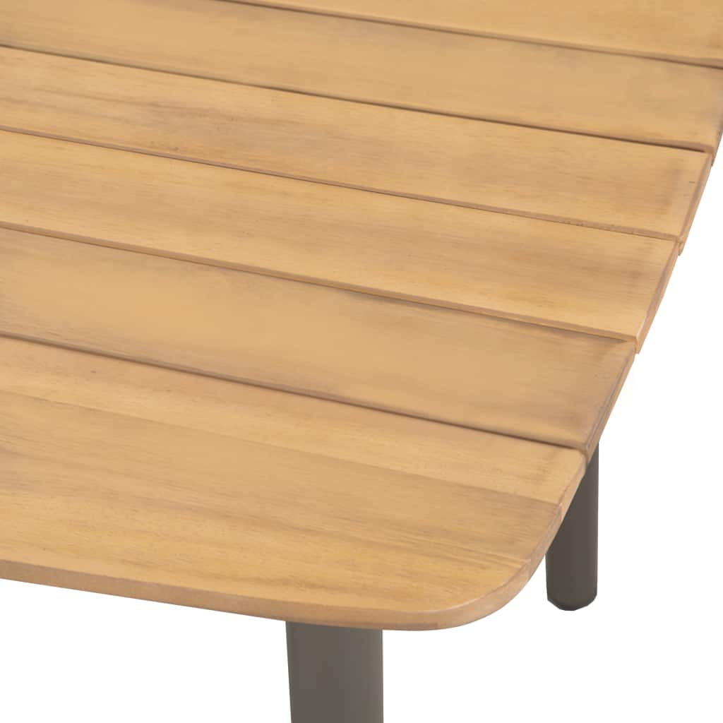 Kepooman 31.5" Outdoor Patio Solid Acacia Wood Rectangle Dining Table, Brown