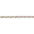 thumbnail image 3 of Auriga Fine Jewelry 925 Sterling Silver and Rose Vermeil 2.5 mm Diamond-cut Rope Chain Necklace for Men 18", 3 of 6