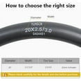 thumbnail image 2 of 2-PCS 20x3 Heavy Duty E-Bike Tubes 20x2.50 20X3.0 AV32mm ETRTO 64/76-406 Inner Tubes 20" x 3.0" Compatible with 20x2.50/2.60/2.80/3.0 E-Bike Bicycle Fat Tire Tubes Schrader Valve$$, 2 of 8