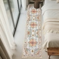 thumbnail image 4 of ARJINCUTE Bohemia Vintage Orange-Red Runner Rugs 2' x 8', Non- Slip Machine Washable, Soft Touch Low Pile Foldable, 4 of 8