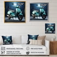thumbnail image 4 of Designart "Retro Colorful Scooter" Scooter Floater Framed Wall Decor, 4 of 5
