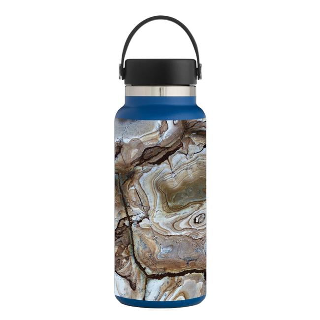MightySkins HFWI32-Brown Marble Skin for Hydro Flask 32 oz Wide Mouth -  Brown Marble 