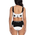 thumbnail image 3 of Daiia Cat Meow Women's Bikini Set Two Piece Swimsuit High Waisted Bikini Adjustable Straps Bikini Perfect for Beach, Pool, and Summer Vacation-XX-Large, 3 of 9