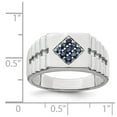 thumbnail image 2 of 925 Sterling Silver Mens Blue Sapphire Ring Size 10 Ring for Men - .36 cwt, 2 of 2