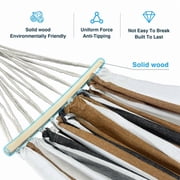 KEESTP Comfortable 2 Person Hammock with Stand,Ease of Assembly Portable Brazilian Hammock,450lb Capacity - Coffee