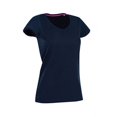 thumbnail image 2 of Stedman - Camiseta de cuello en pico modelo Megan para mujer (Azul Marina), 2 of 2