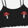 thumbnail image 3 of Pijamas con estampado de setas para mujer, ropa de dormir con cuello en V, sin mangas, Sexy, Y2k, traje de casa, 3 of 3