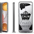 thumbnail image 1 of Shockproof Bumper Phone Case for Samsung Galaxy A42 5G, by OneToughShield ® - Keep Calm Soccer, 1 of 3