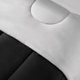 thumbnail image 2 of Mainstays Solid Brushed Microfiber Reversible Comforter, Black/Silver, Full/Queen, 2 of 4
