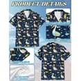 thumbnail image 5 of Netecom Pelican Fish Hawaiian Shirt for Men, Vintage Style, Button Down Summer Beach Short Sleeve, S-5XL, 5 of 6