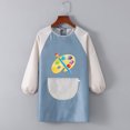thumbnail image 1 of Delantal impermeable para niños, estudio de pintura, máscara para hombres y niñas, para comer, pintura, antiadherente, impresión para guarderías, invertida, 1 of 5