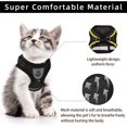 thumbnail image 3 of GFDYREE Cat Vest Harness and Small Dog Vest Harness for Walking, All Weather Mesh Harness, Cat Vest Harness with Reflective Strap, Step in Adjustable Harness for Small Cats (Black, XS), 3 of 7