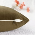 thumbnail image 4 of REGALWOVEN Pack of 2 Velvet Decorative Throw Pillow Covers Modern Cushion Covers with Zipper Brown 20" x 20", 4 of 6