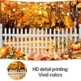 thumbnail image 4 of 10 x 8 ft Fall Autumn Thanksgiving Backdrop Pumpkin Harvest Fence Maple Leaves Decorations Background Haystack Leaves Baby Shower Banner Supplies Photo Booth Prop, 4 of 5