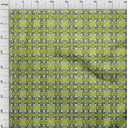 thumbnail image 4 of oneOone Cotton Silk Lime Green Fabric Asian Block Print Traditional Tile Fabric For Sewing Printed Craft Fabric By The Yard 42 Inch Wide, 4 of 4