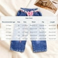 thumbnail image 3 of NAISIBABY Girls Jeans Size 7, High Rise with Bow Lace Belt Baggy Wide Leg Kids Fashion Denim Pants Blue（2-8T), 3 of 6