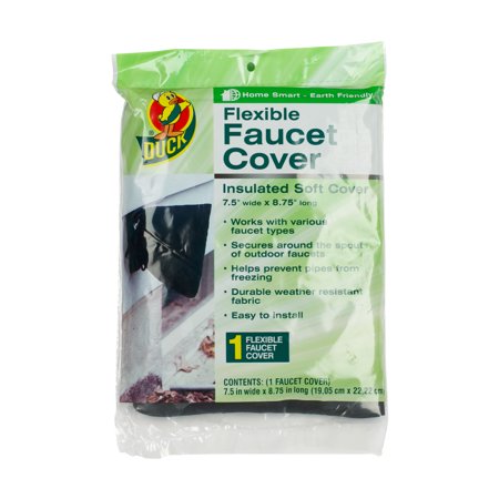 Duck Brand Flexible Faucet Cover Black 7 5 In X 8 75 In