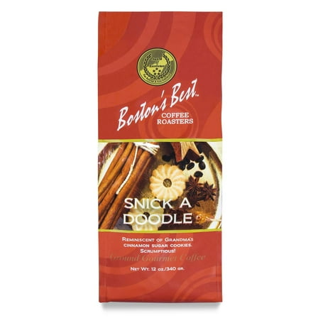 Snick A Doodle Ground Gourmet Coffee by Bostons Best for Unisex - 12 oz Coffee