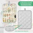 thumbnail image 6 of Yayeee Pot Holders Kitchen Heat Resistant with Pocket 7"x9.8" Cotton Oven Cooking Hot Pads, Beige Wildflowers, 6 of 7
