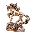 thumbnail image 4 of Figura de caballo de latón en miniatura coleccionable, decoración Feng Shui, escultura de animal retro, adorno de escritorio, artesanía artística, ade Estilo A, 4 of 7