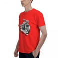 thumbnail image 5 of Graphic Tees Vintage Motorcycle Men's Short Sleeve Standard T-Shirt 150g Red, 5 of 8