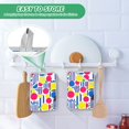 thumbnail image 4 of Yayeee Pot Holders Kitchen Heat Resistant with Pocket 7"x9.8" Cotton Oven Cooking Hot Pads, Red Retro Shapes, 4 of 7