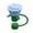 Blue, variant on Whyan Cup Straws Topper Creative 3D Silicone Flower 10mm Rose Straw Topper Fit for Stanley Cup 14oz&20oz&30oz&40oz