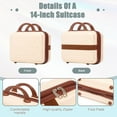 thumbnail image 6 of 14"/20" 2 pcs/set in ABS Spinner Wheel Luggage, with Combination Lock,14" Cosmetic Case, 6 of 13