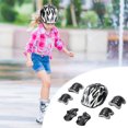 thumbnail image 3 of Kids Helmet Set under $5! Yannianjz Kids Protective Gear Set 7 Pcs, Youth Helmet with Knee Pads Elbow Pads Wrist Guards, Safety Equipment for Biking Skateboarding Scooter Roller Skating, Adjustable, 3 of 5