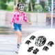 thumbnail image 3 of Juego de 7 rodilleras y coderas para niños, casco para ciclismo, patín y bicicleta, equipo de protección de plástico para patines., 3 of 5