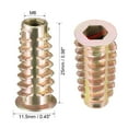 thumbnail image 4 of Unique Bargains Écrous d'Insertion Filetés en Alliage de Zinc, Douille Hexagonale M6, Filetages Internes, Longueur 25 mm, 20 Pcs, 4 of 4