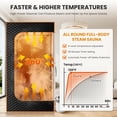 thumbnail image 4 of Sunyrisy Portable 1-Person Sauna Tent w/ 9 Heat Settings & 99-Minute Timer, 2 Windows, Powerful 1200W/3L Steamer, Includes Folding Chair, 5-Layer Insulated Waterproof Design, 4 of 8