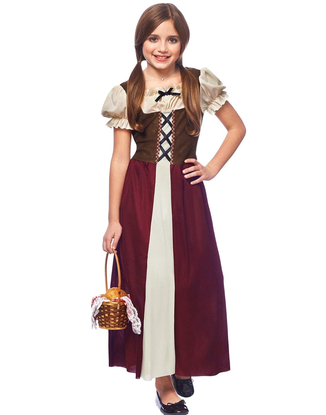Franco Peasant Girl Childs Renaissance Halloween Costume Large (Small