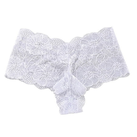 OGLCCG Women Floral Lace Underwear Plus Size Breathable Seamless High Waist Bikini Panty Brief Solid Color Soft Stretch Underpants