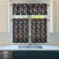 thumbnail image 3 of Kitchen Curtains 36 Inch Short - 3 Panel Set with Cute Cat Paw Pattern, Rod Pocket Window Curtain, 100% Polyester for Pet Lovers Farmhouse, Cafe, Kitchen, Bedroom, Easy Wash, 3 of 6