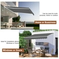 thumbnail image 4 of MEETWARM 9.8'x 8.2' Patio Awning Retractable Awning Cover for Sunshade Shelter, Outdoor Patio Canopy with Manual Crank Handle/Water-Resistant 280g/m² Polyester for Patio, Balcony, Yard, Gray, 4 of 7